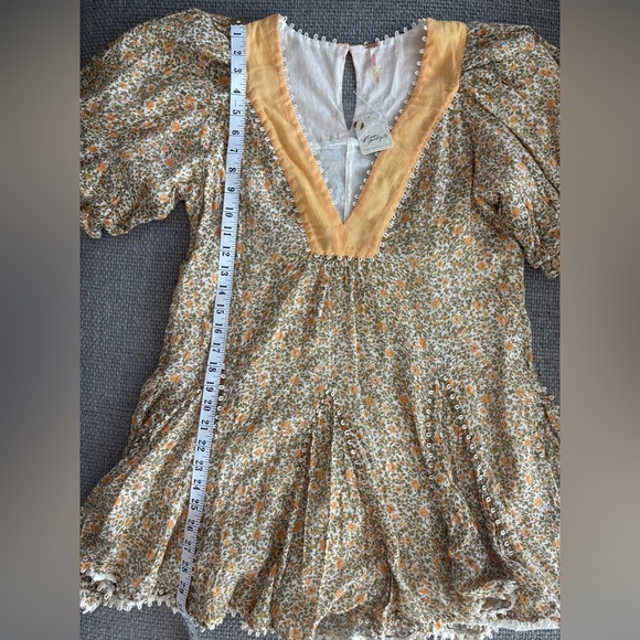 Free People Floral Mini Dress Size Small Half Sleeve Brand New - Picture 9 of 16